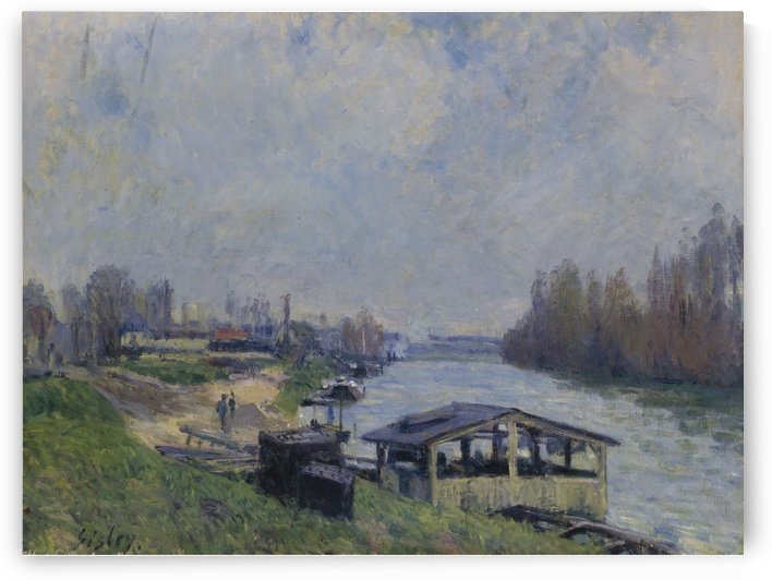 The Laundry at Billancourt by Alfred Sisley