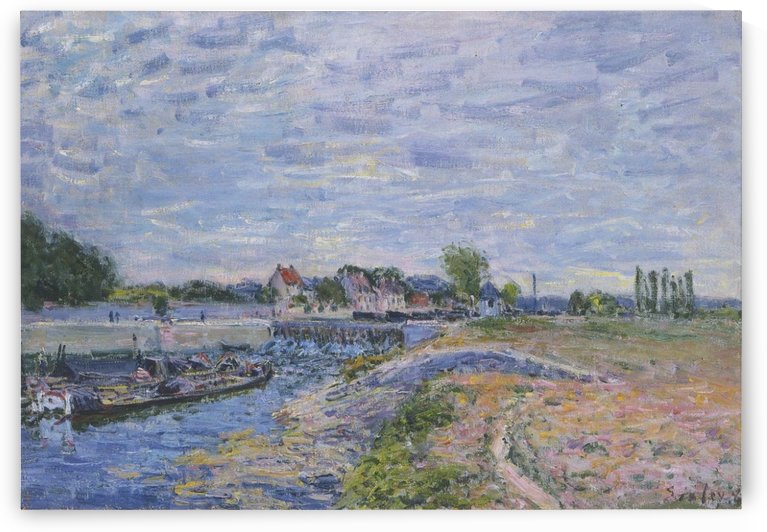 The Cows at the Bank of the Seine at Saint-Mammes by Alfred Sisley