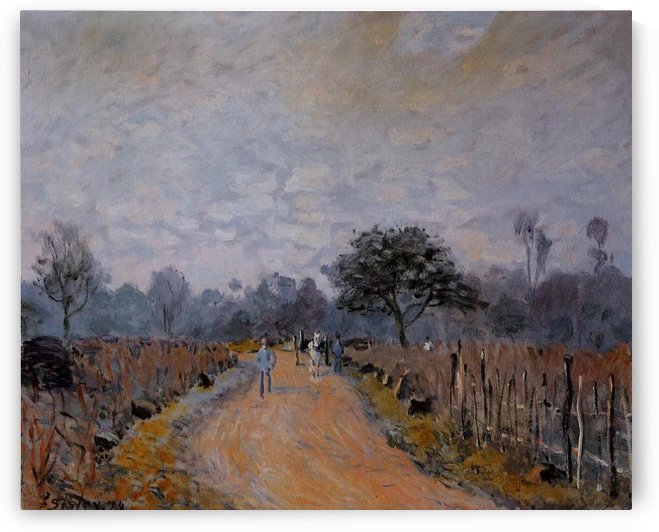 The Road of Prunay at Bougival by Alfred Sisley