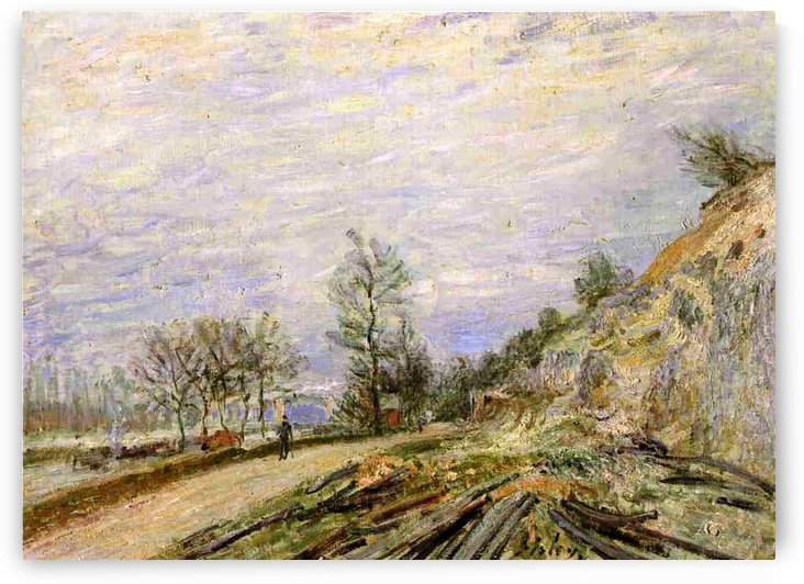 On the Road of Moret by Alfred Sisley
