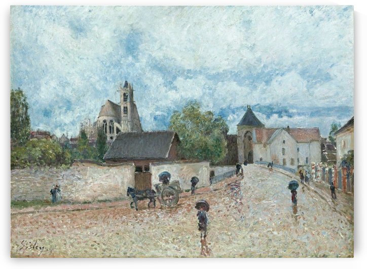 Moret-sur-Loing, the Rain by Alfred Sisley
