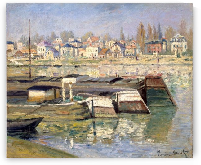 The Boats in Asnieres by Claude Monet