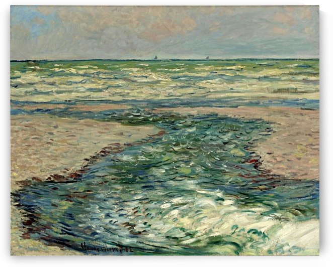 The Seacoast of Pourville, Low Tide by Claude Monet