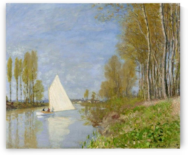 Small Boat on the Small Branch of the Seine at Argenteuil by Claude Monet