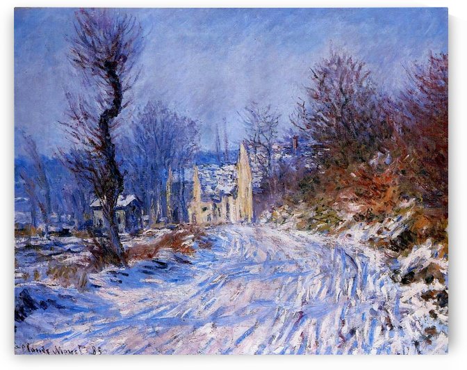 The Road at Giverny in Winter by Claude Monet