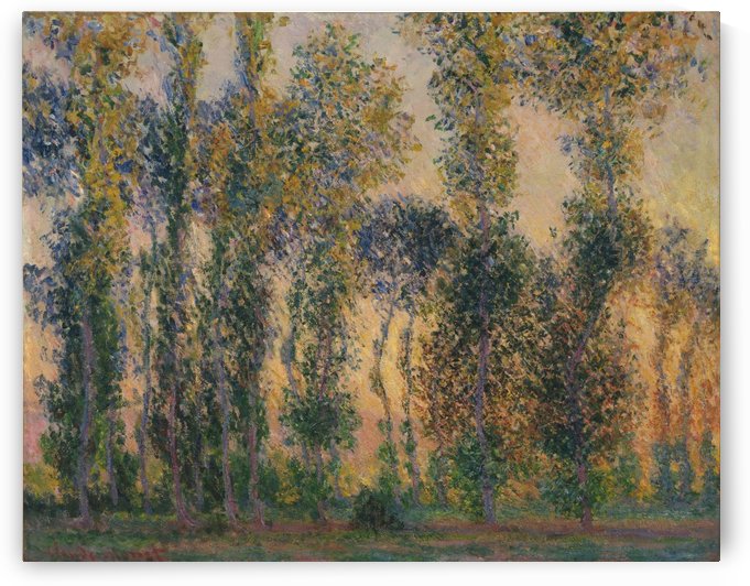 Poplars at Giverny, Sunrise by Claude Monet