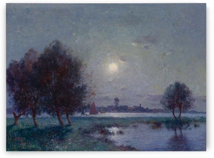 The Bank of Loire under Clear Moon by Ferdinand du Puigaudeau