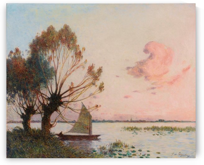 Sailer at Marais de la Grande Briere by Ferdinand du Puigaudeau