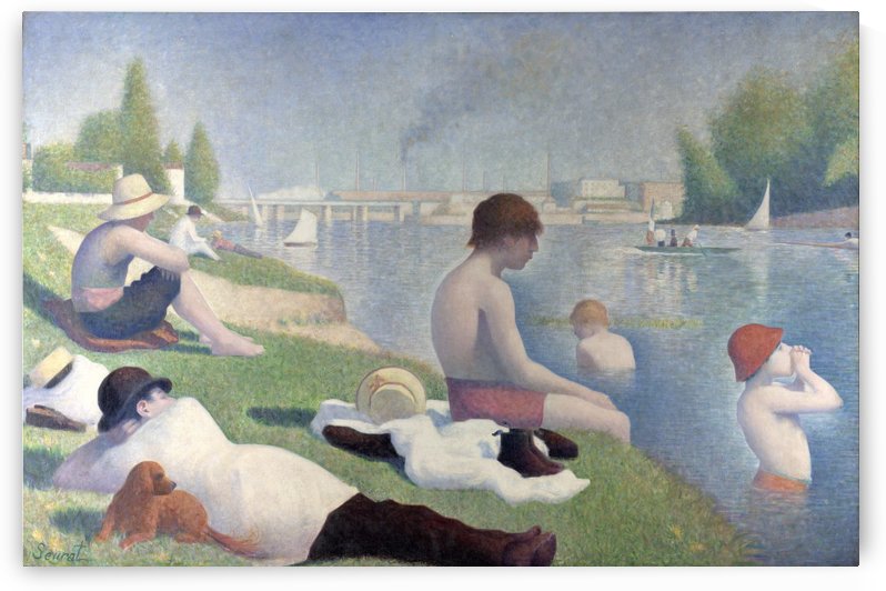 Bathers at Asnières by Georges Seurat