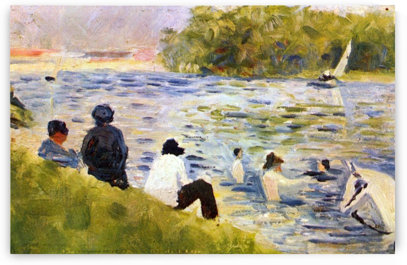 A River Bank The Seine at Asnieres by Georges Seurat