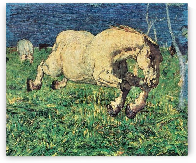 Galloping horse by Giovanni Segantini