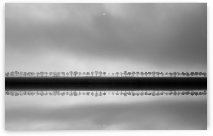 Polderlandscape in reflection by 1x