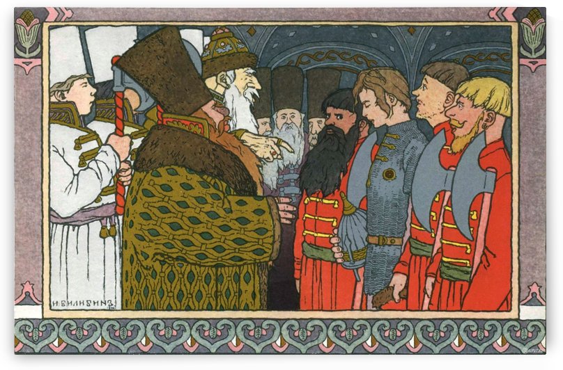 The Firebird and the Grey Wolf by Ivan Bilibin