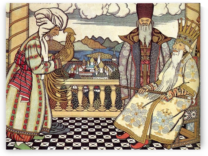 The Tsar and the fortune teller by Ivan Bilibin