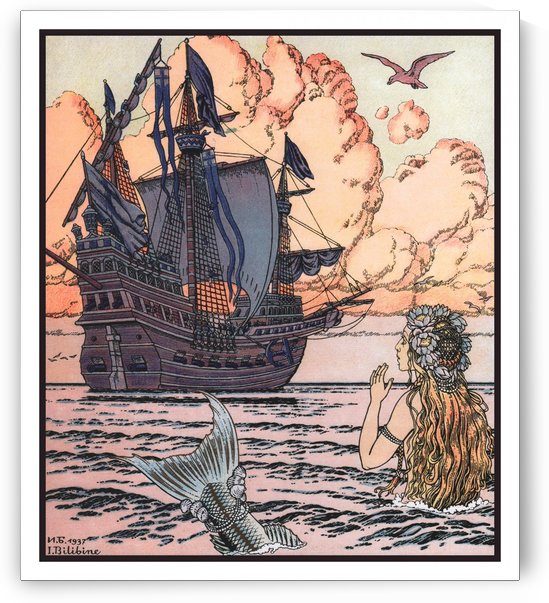 The Little Mermaid by Ivan Bilibin