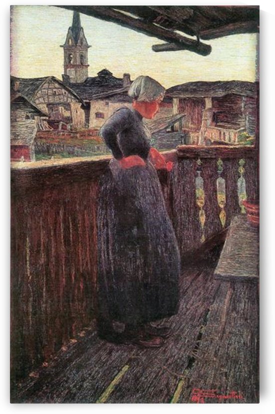 On the balcony by Giovanni Segantini