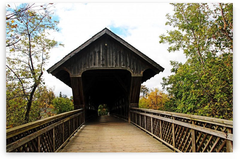 Lattice Covered Bridge Guelph   York Rd by Deb Oppermann