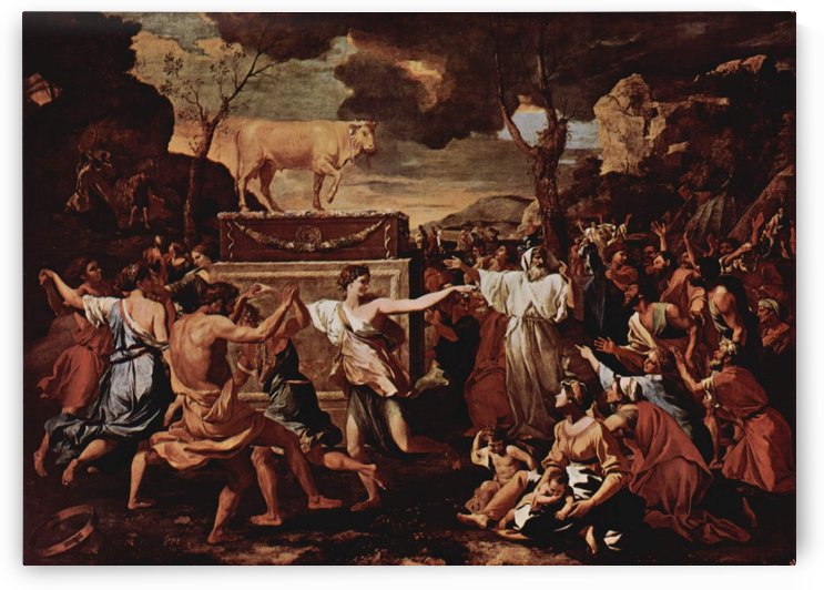 The Adoration of the Golden Calf by Nicolas Poussin