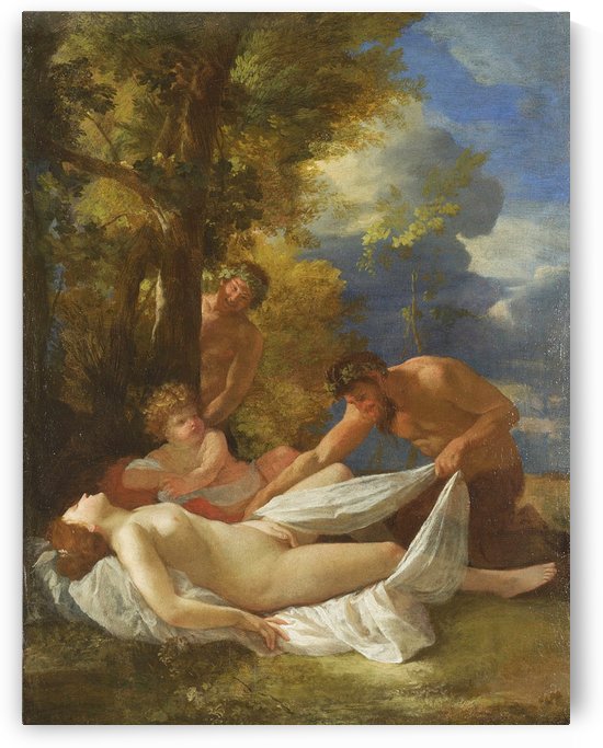 Nymph with Satyrs by Nicolas Poussin