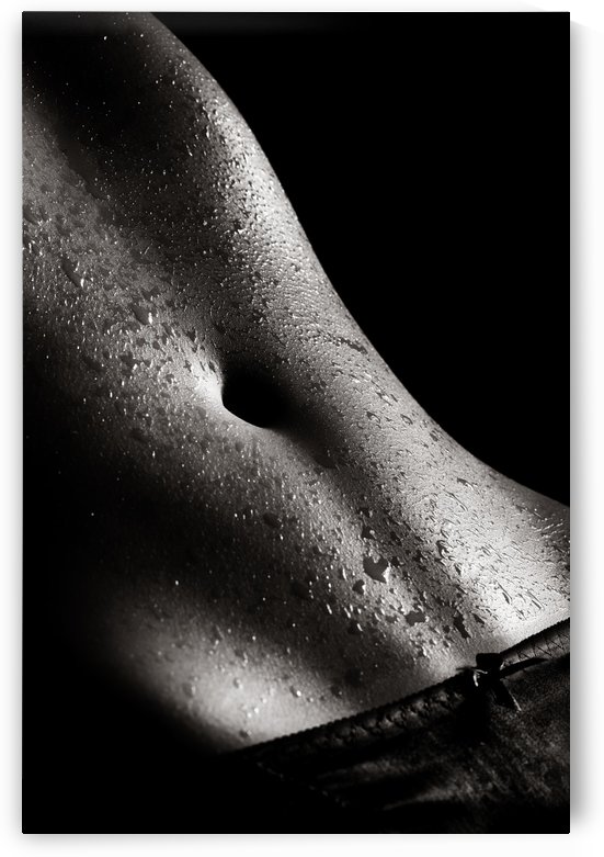 Womans wet abdomen by Johan Swanepoel