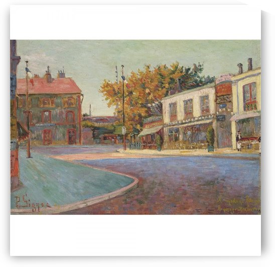 Rue de la Station, Asnieres by Paul Signac