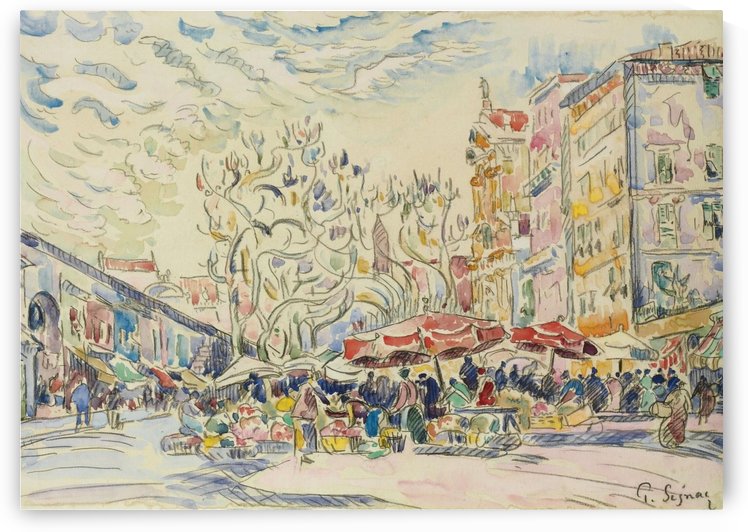 Nice, the Courts of Saleya by Paul Signac
