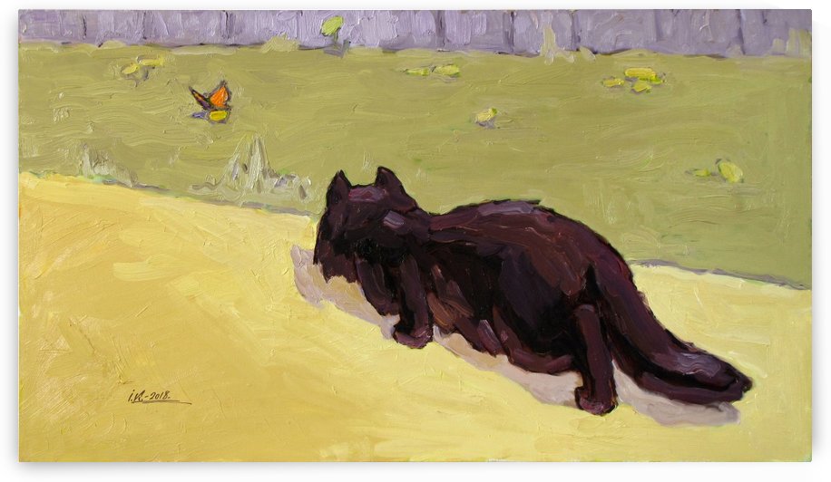 Cat and Butterfly by Ivan Kolisnyk
