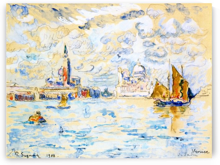 Venice, Saint-Georges, Morning (Study) by Paul Signac