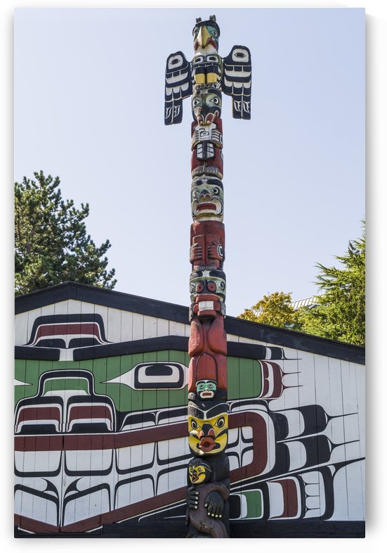 Totem Poles in Thunderbird Park Victoria BC 13 by Bob Corson