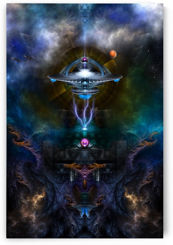 Space Station Ansarious Fractal Art by xzendor7