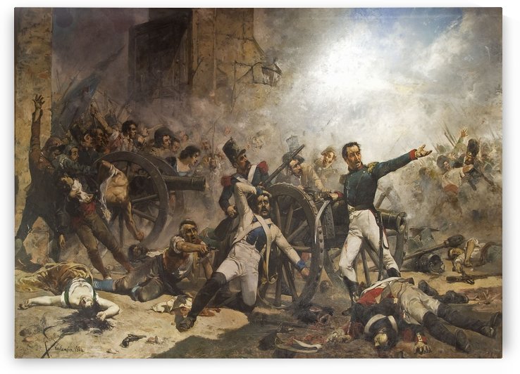 Defensa del Parque de Artilleria by Joaquin Sorolla