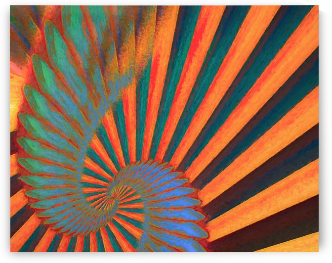 Composition in Orange Blue & Green by Jon Woodhams