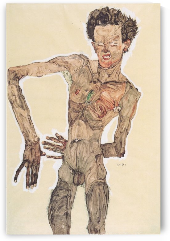 Grimassierendes by Egon Schiele