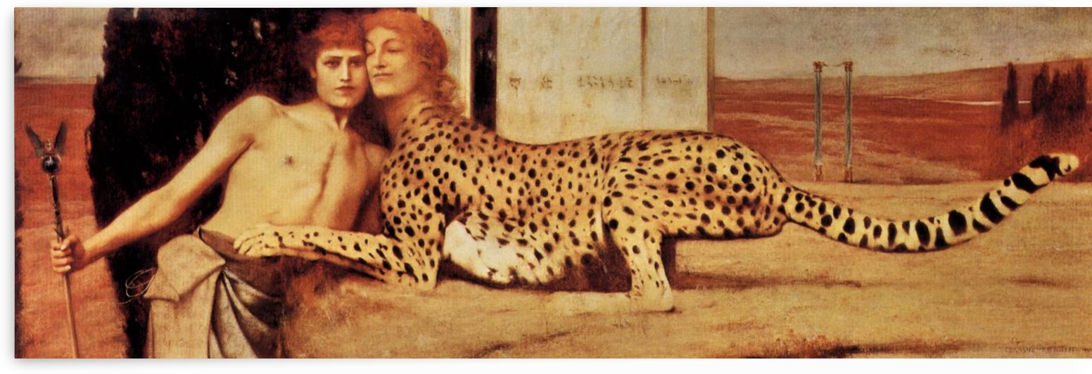 The tenderness of the sphinx by Fernand Khnopff