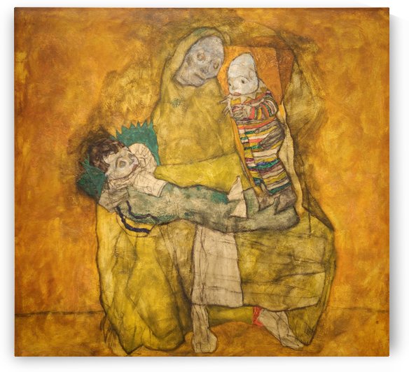 Mother with two children by Egon Schiele