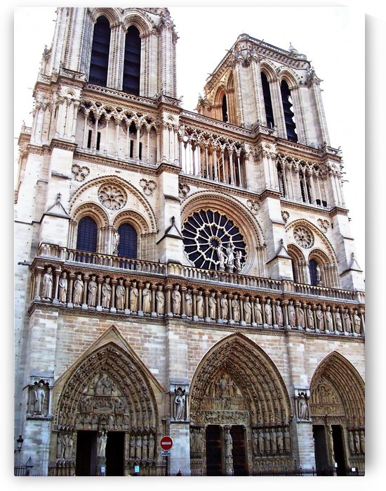The Towers West Facade Notre Dame Paris by Deb Oppermann