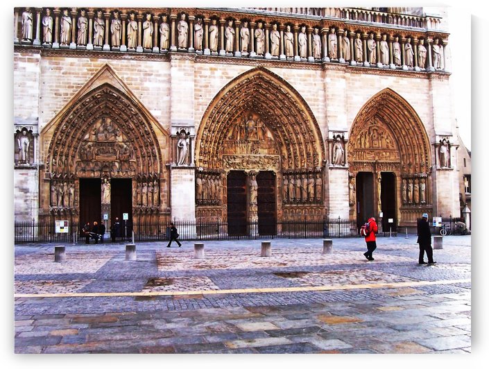 The Portals West Facade Notre Dame Paris by Deb Oppermann