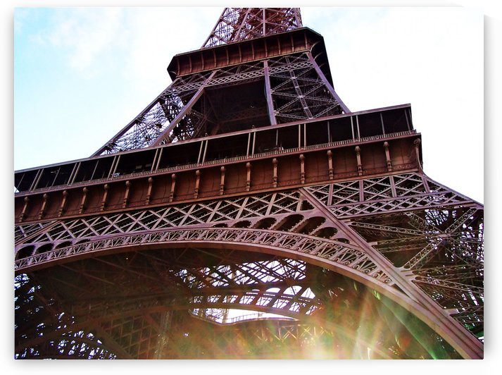 Eiffel Tower With Solar Flare by Deb Oppermann