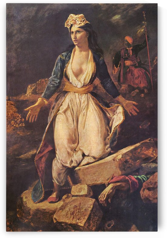 La Grece sur les ruines de Missolonghi by Eugene Delacroix