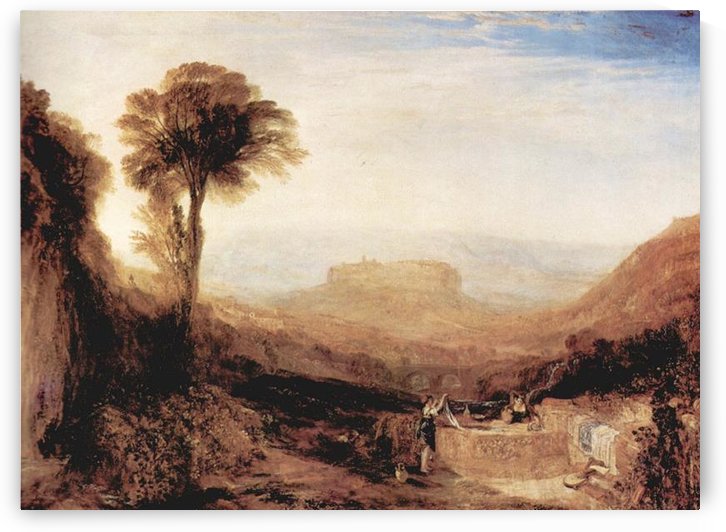 View of Orvieto painted in Rome by Joseph Mallord Turner