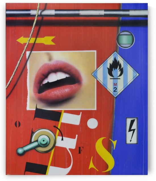Blue Red Mouth by Vango Art Gallery