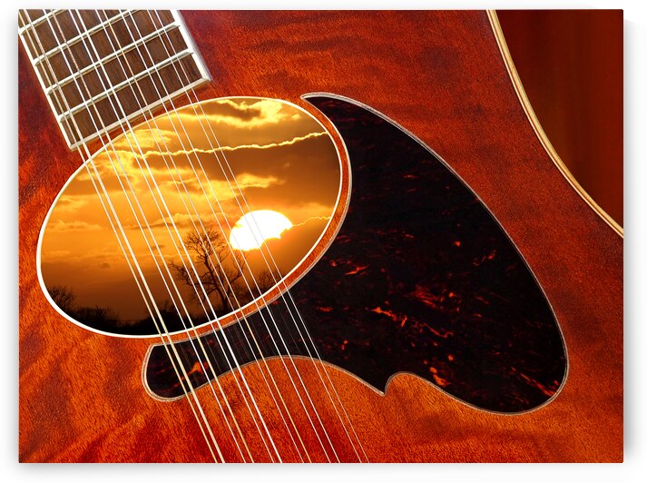 Shimmering 12 String Sunset by Gill Billington