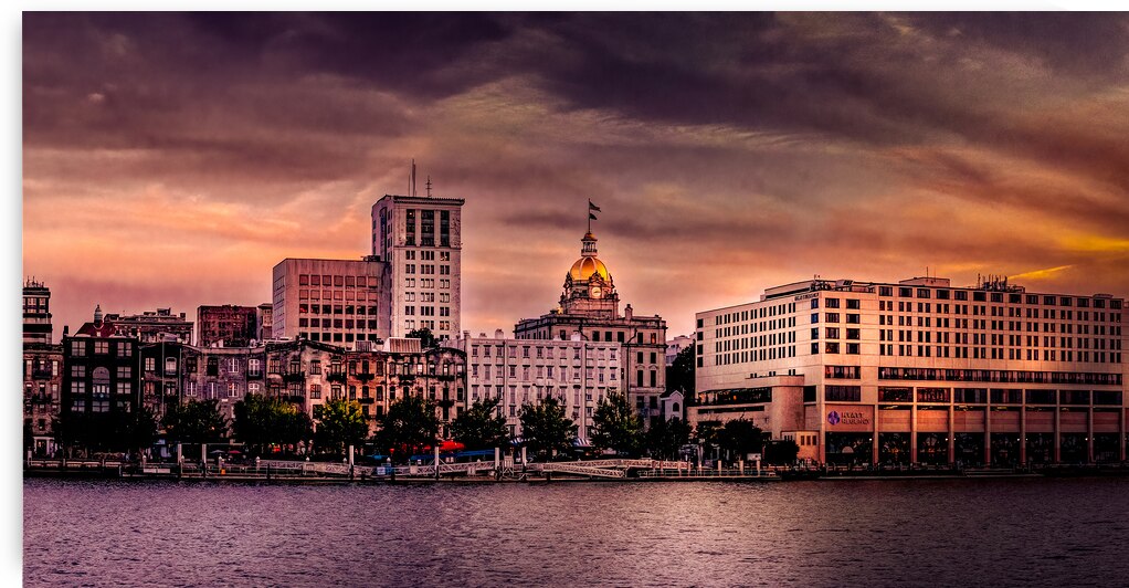 Savannah Georgia River Front Sunset by Norma Brandsberg Photography