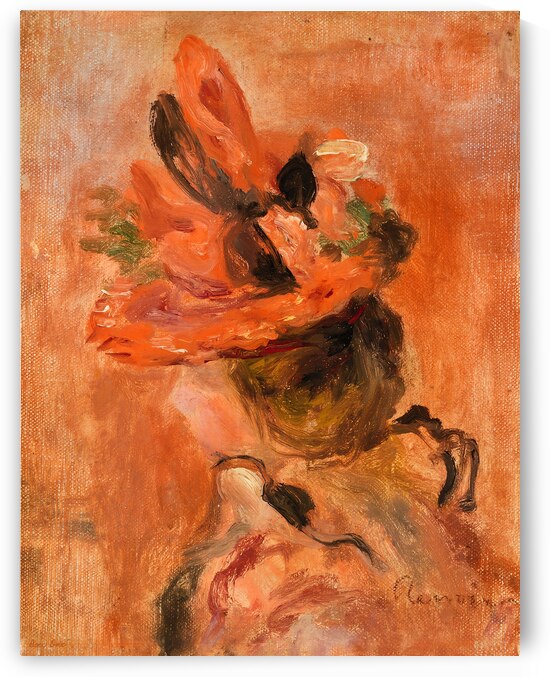 Woman’s Head with Red Hat 1890s by Row One Brand