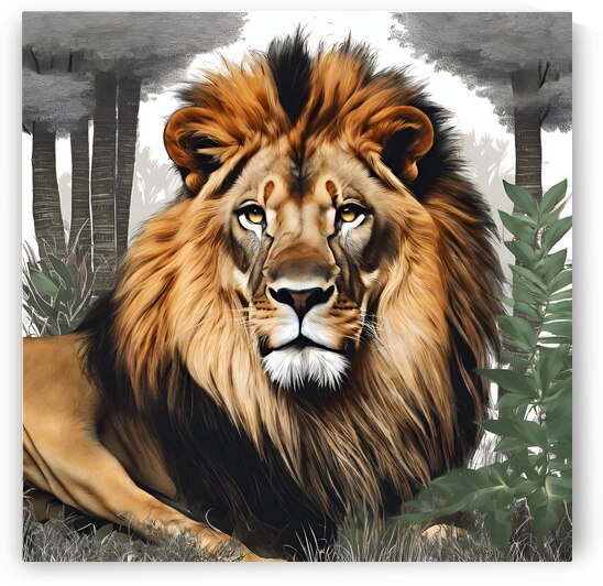 0 LION IN FOREST OF AFRICA  by fayssal bouss