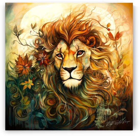 Boho Lion by SykArt Designs
