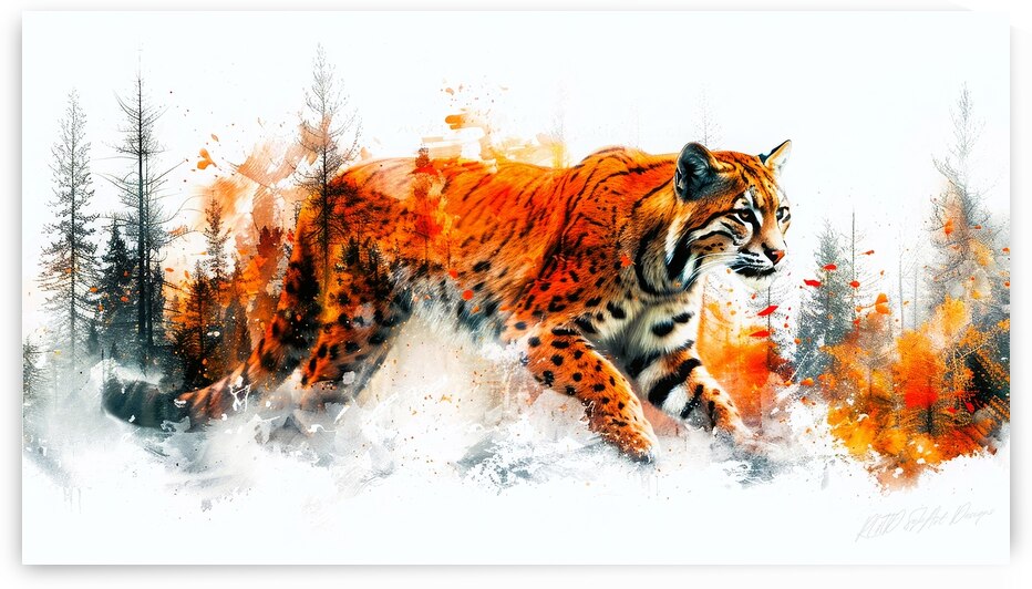 Spotted Wild Cat by SykArt Designs