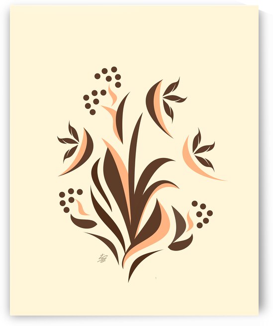 Floral Bouquet Swirl Abstract by Liz Cereby