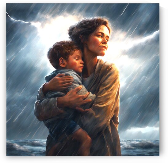 Mother   the bulwark from the storm by TANASOF