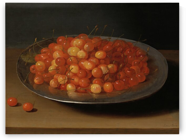 osias beert cherries on plate art by Row One Brand